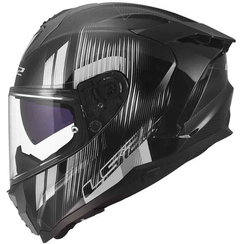 Integralhjelm LS2 FF817 Challenger II Nitro blank sort-grå