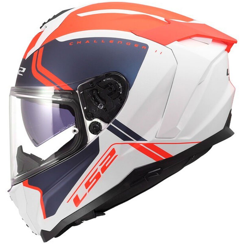 Integralhjelm LS2 FF817 Challenger II Titan mat hvid-blå-rød