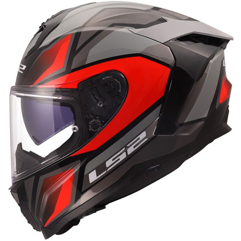 Integralhjelm LS2 FF817 Challenger II Viper blank grå-rød