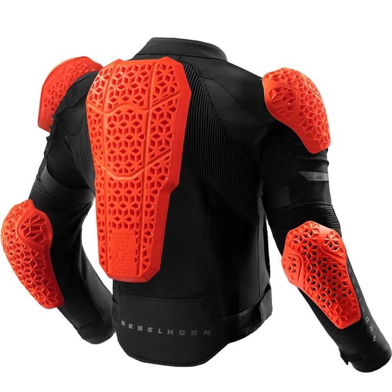 Rebelhorn Vandal 2 Air motorcykeljakke sort-rød