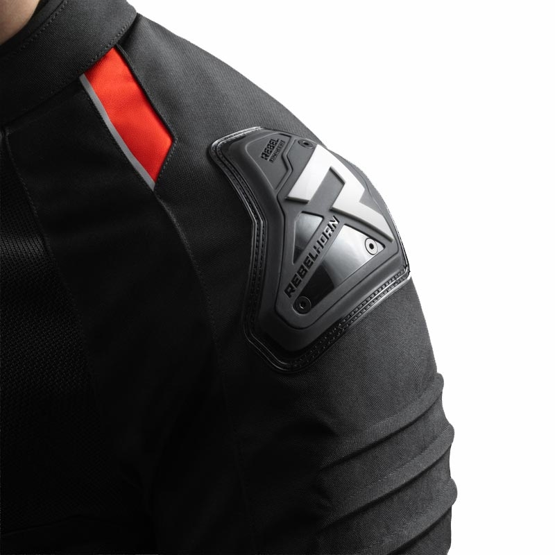 Rebelhorn Vandal 2 Air motorcykeljakke sort-rød
