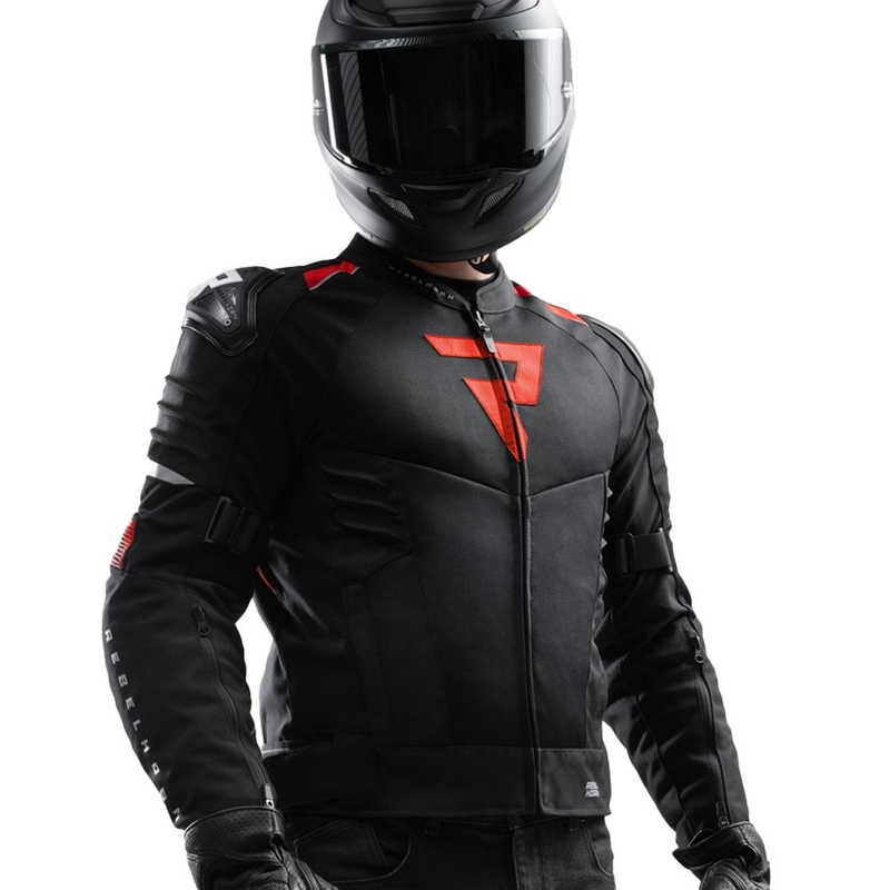 Rebelhorn Vandal 2 Air motorcykeljakke sort-rød