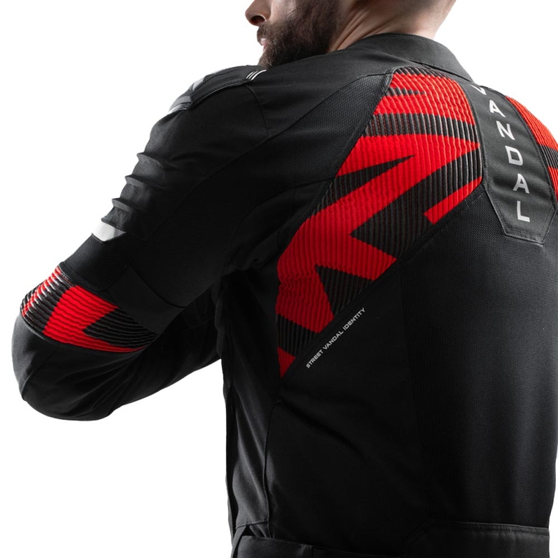 Rebelhorn Vandal 2 Air motorcykeljakke sort-rød