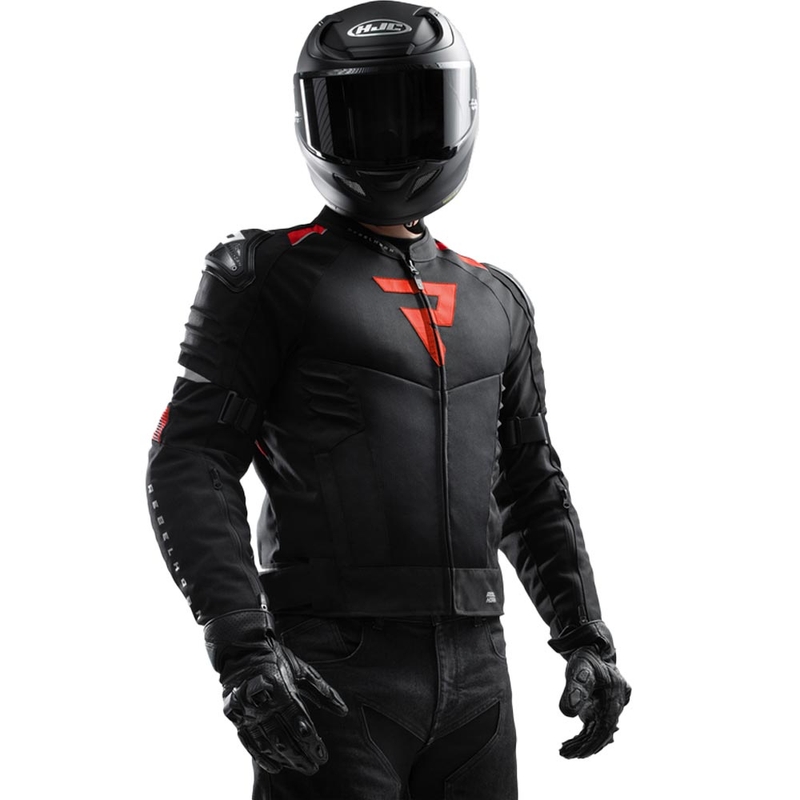 Rebelhorn Vandal 2 Air motorcykeljakke sort-rød