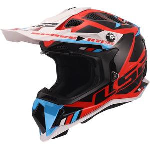 Motocross hjelm LS2 MX700 Subverter Evo II Stomp blank hvid-blå-rød