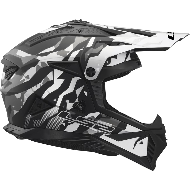 Motocross hjelm LS2 MX708 Fast II Grotesk mat sort-grå