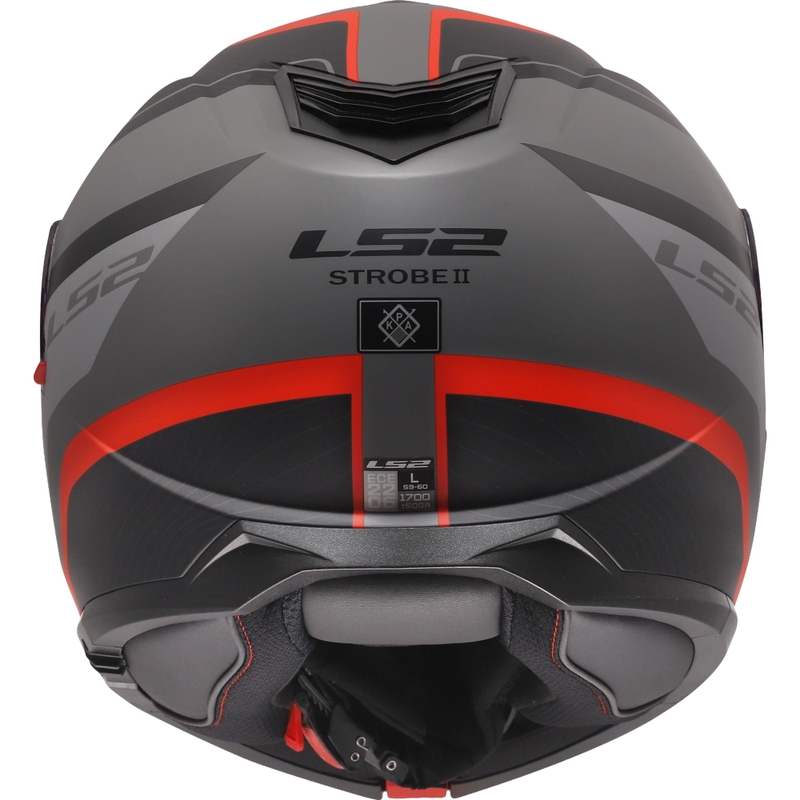 Flip-up hjelm LS2 FF908 Strobe II Monza mat sort-grå-rød
