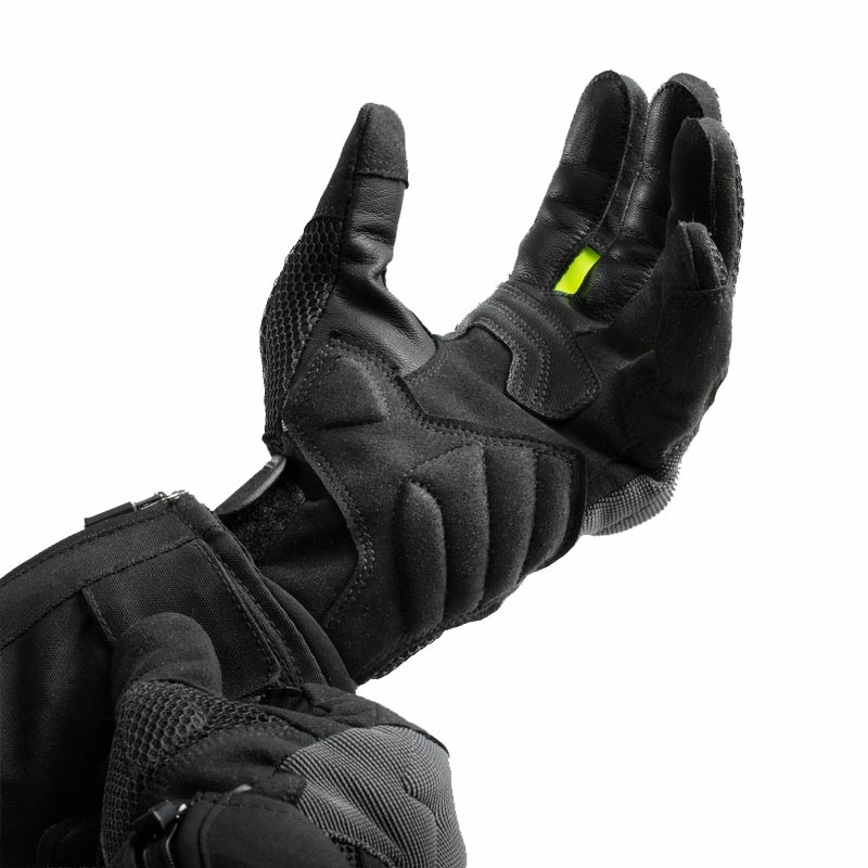 Dame motorcykelhandsker Rebelhorn Core sort-grå-fluo gul