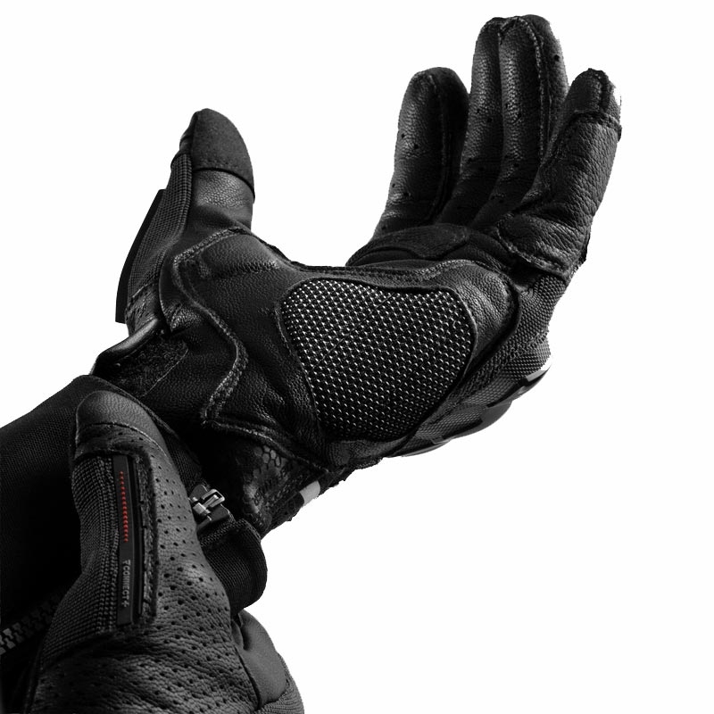 Rebelhorn Defender motorcykelhandsker sort-rød