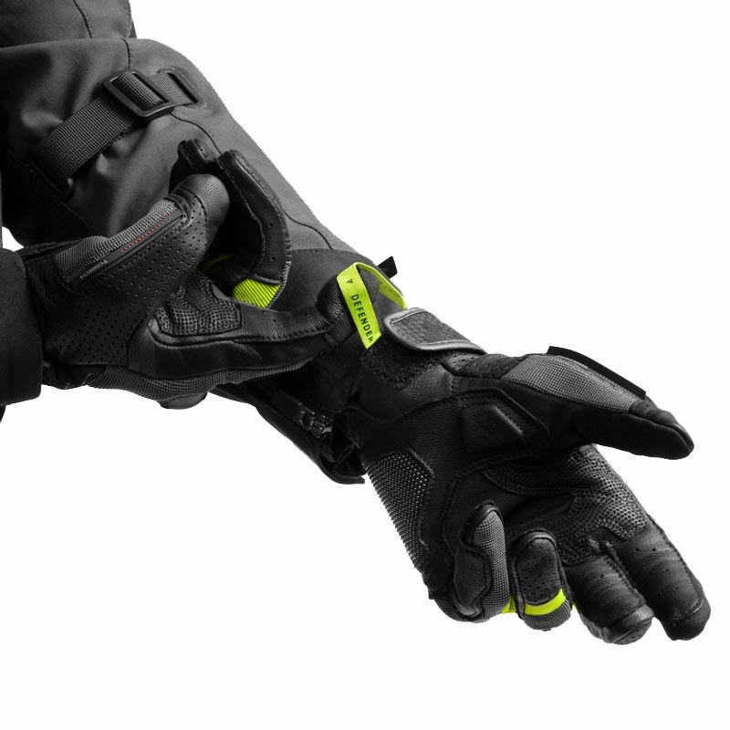 Rebelhorn Defender motorcykelhandsker sort-grå-fluo gul