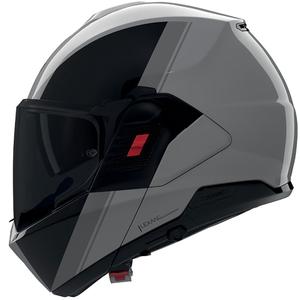 Flip-up motorcykelhjelm Nolan N120-1 Verniciatura Speciale blank grå-sort