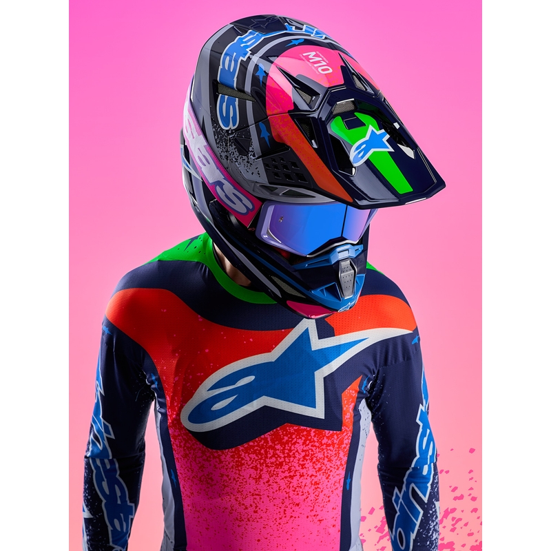 Alpinestars Supertech S-M10 Limited Edition Records Motocross Hjelm Grå