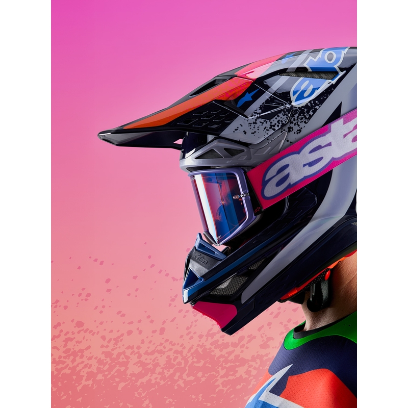 Alpinestars Supertech S-M10 Limited Edition Records Motocross Hjelm Grå
