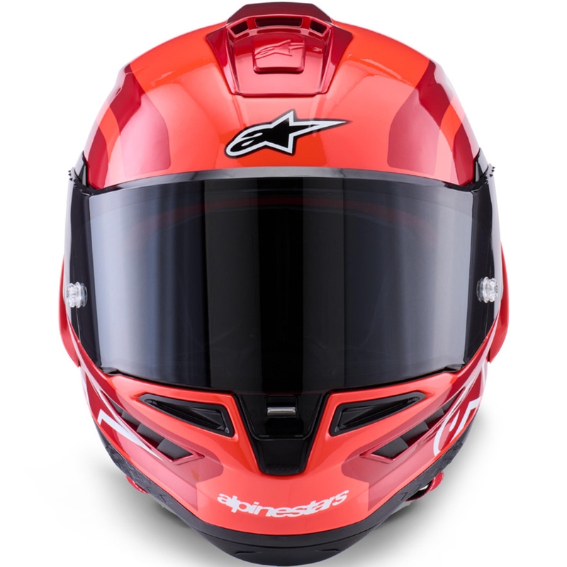 Alpinestars Supertech R10 Arius integralhjelm, fluo rød-rød-sort-hvid