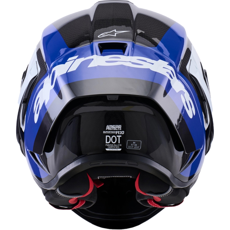 Alpinestars Supertech R10 Arius integralhjelm, sort-blå-hvid
