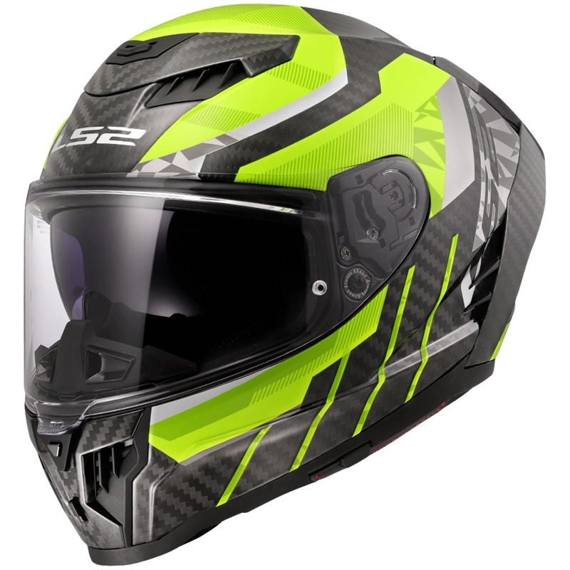 Integral motorcykelhjelm LS2 FF807 Dragon Trax fluogul