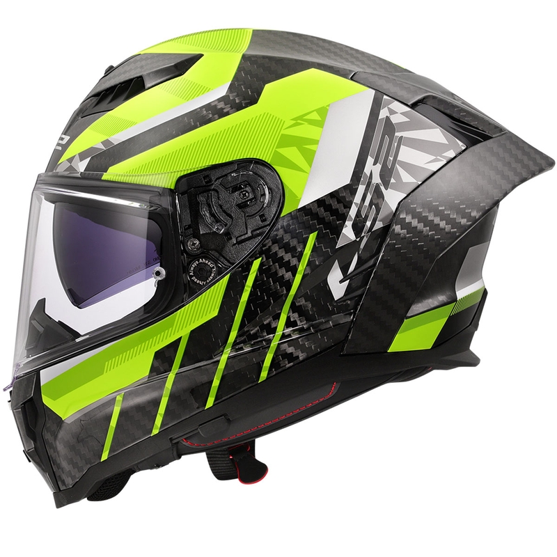 Integral motorcykelhjelm LS2 FF807 Dragon Trax fluogul