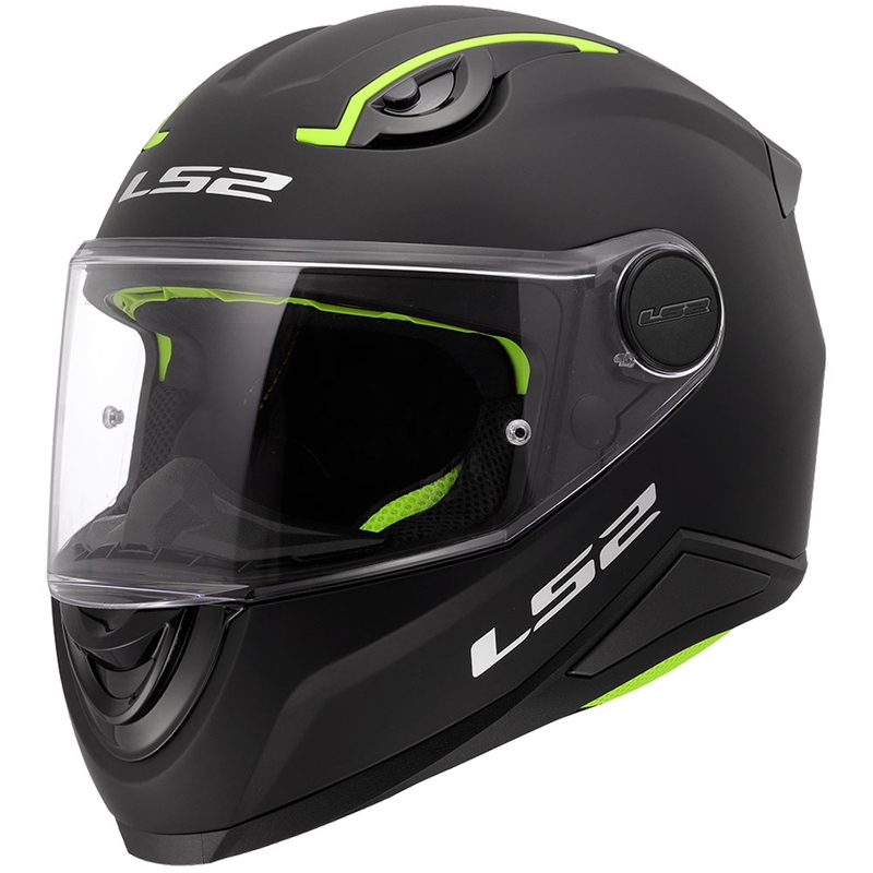 Børne fullface motorcykelhjelm LS2 FF812 Ensfarvet matsort