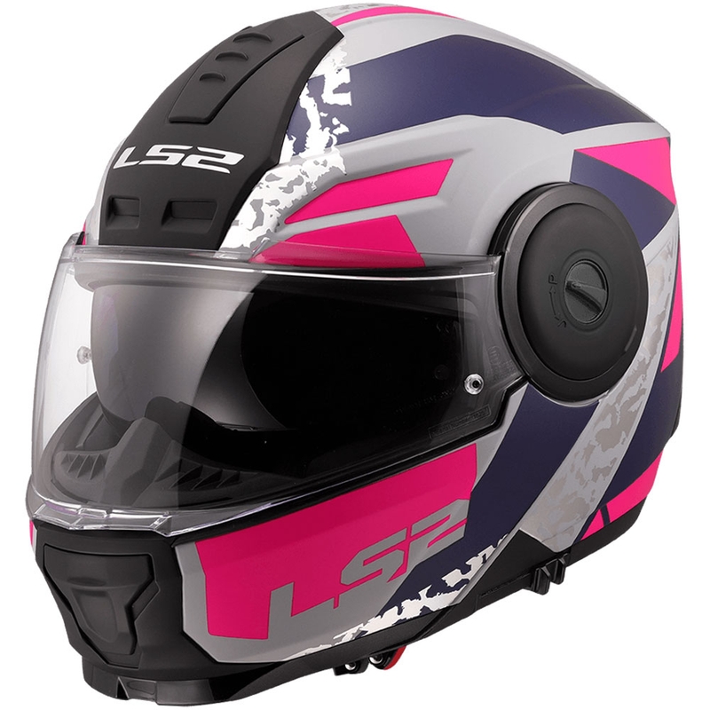 Flip-up motorcykelhjelm LS2 FF902 Scope II Oxyd grå-blå-lilla