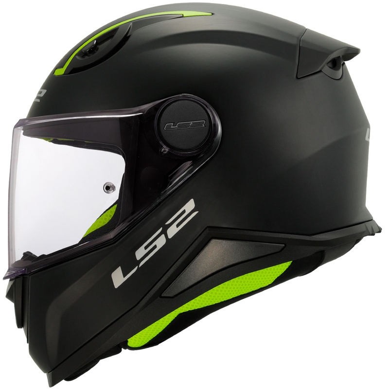 Børne fullface motorcykelhjelm LS2 FF812 Ensfarvet matsort