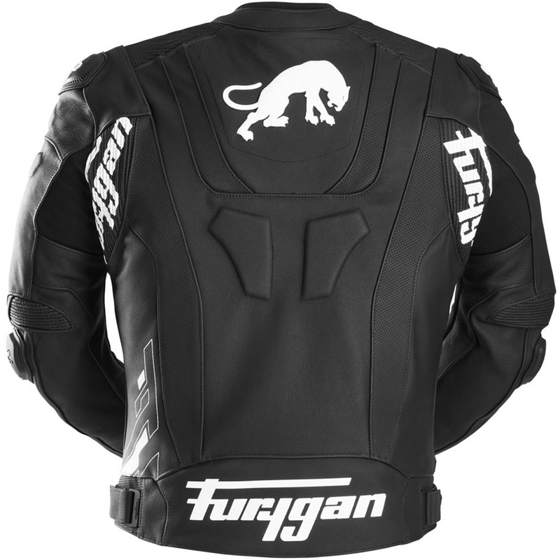Furygan Raptor Evo 3 læder motorcykeljakke sort-hvid