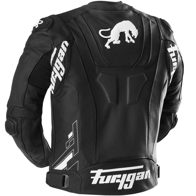 Furygan Raptor Evo 3 læder motorcykeljakke sort-hvid