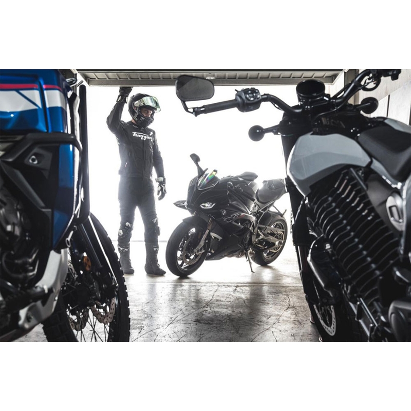 Furygan Raptor Evo 3 læder motorcykeljakke sort-hvid