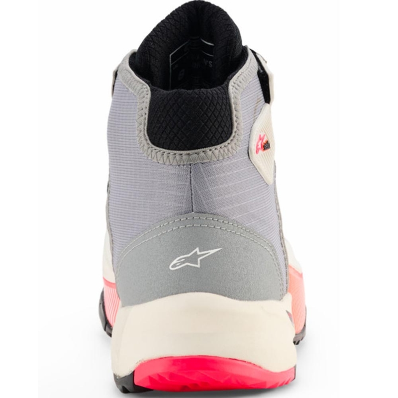 Motorcykelstøvler Alpinestars Stella CR-X Drystar Dame, Hvid-Lysegrå-Sort-Fluo Pink