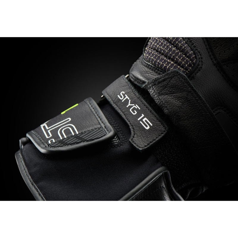 Motorcykelhandsker Furygan STYG 15 Ventilerede Sort-Hvid-Fluo Gul