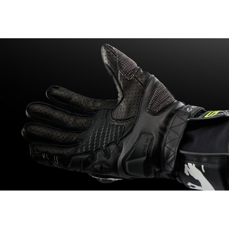Motorcykelhandsker Furygan STYG 15 Ventilerede Sort-Hvid-Fluo Gul