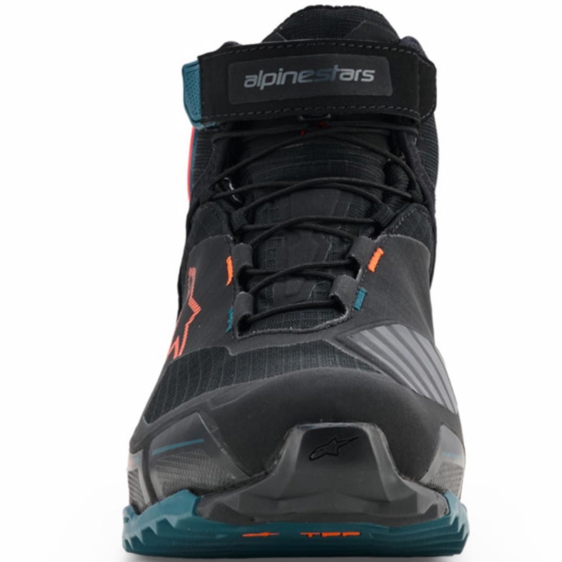 Alpinestars CR-X Drystar motorcykelstøvler sort-blå-fluo orange