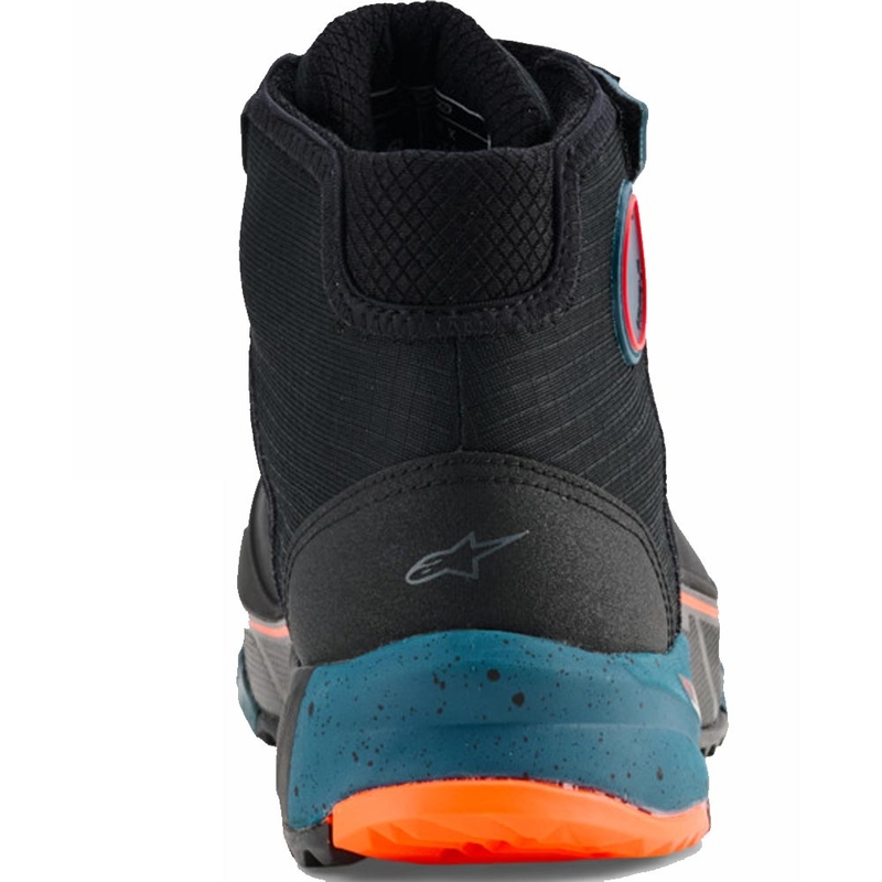 Alpinestars CR-X Drystar motorcykelstøvler sort-blå-fluo orange