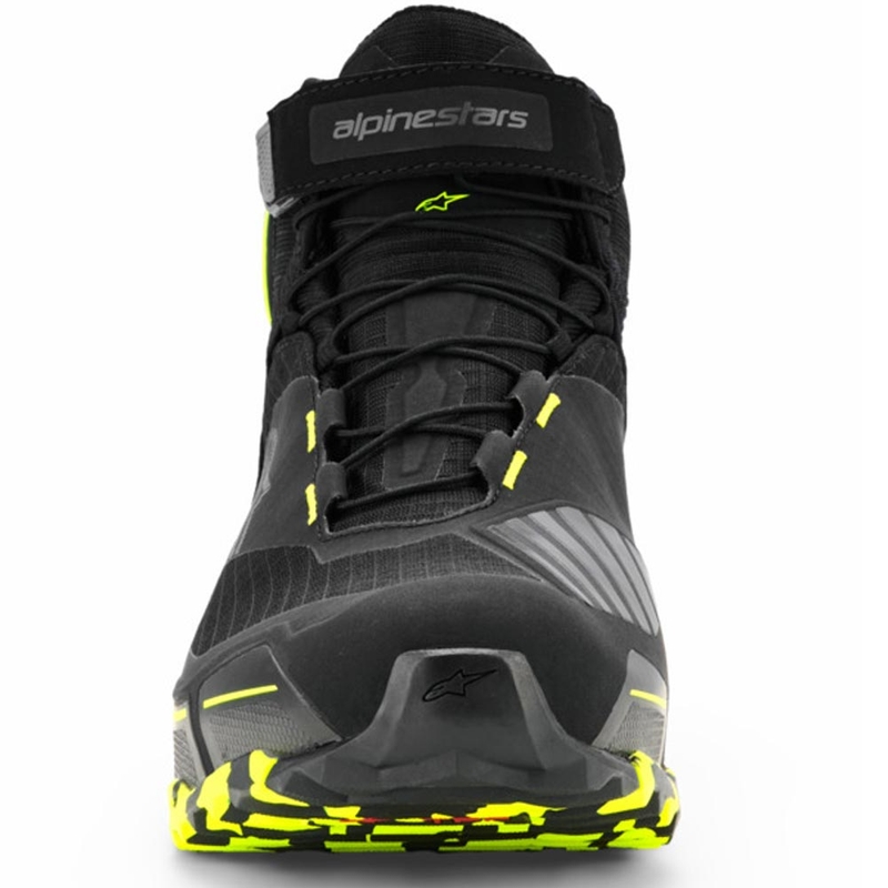Alpinestars CR-X Drystar motorcykelstøvler sort-mørkegrå-fluo gul