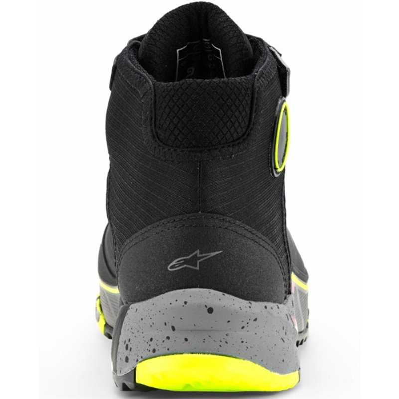 Alpinestars CR-X Drystar motorcykelstøvler sort-mørkegrå-fluo gul