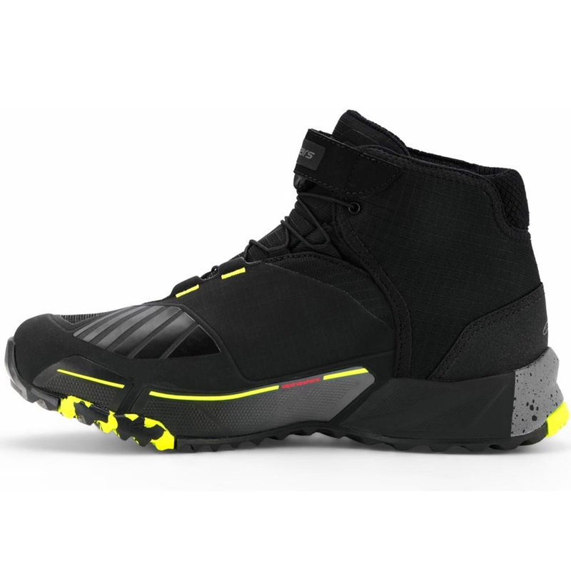 Alpinestars CR-X Drystar motorcykelstøvler sort-mørkegrå-fluo gul