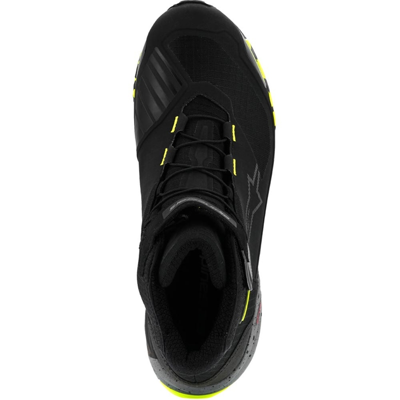 Alpinestars CR-X Drystar motorcykelstøvler sort-mørkegrå-fluo gul