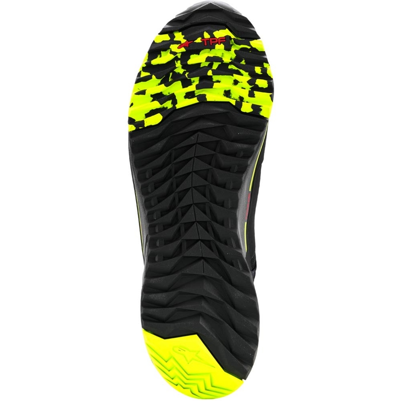 Alpinestars CR-X Drystar motorcykelstøvler sort-mørkegrå-fluo gul