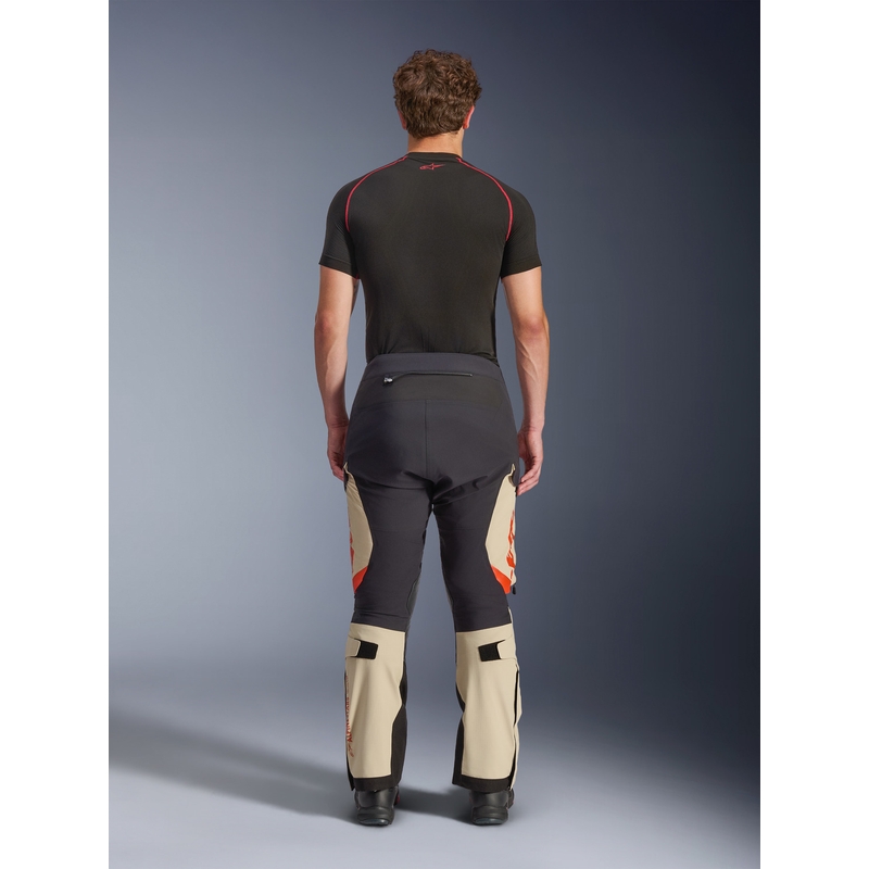 Alpinestars Halo PRO Drystar XF motorcykelbukser cremefarvet-sort-rød