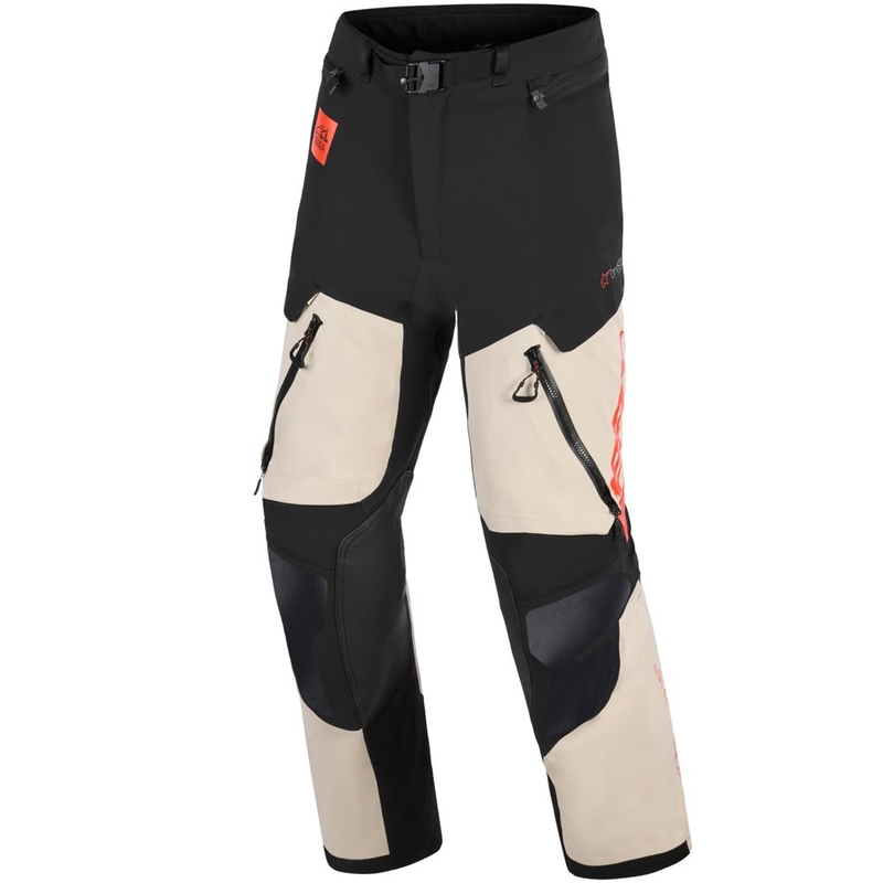 Alpinestars Halo PRO Drystar XF motorcykelbukser cremefarvet-sort-rød