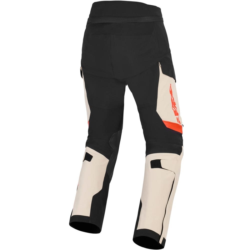 Alpinestars Halo PRO Drystar XF motorcykelbukser cremefarvet-sort-rød