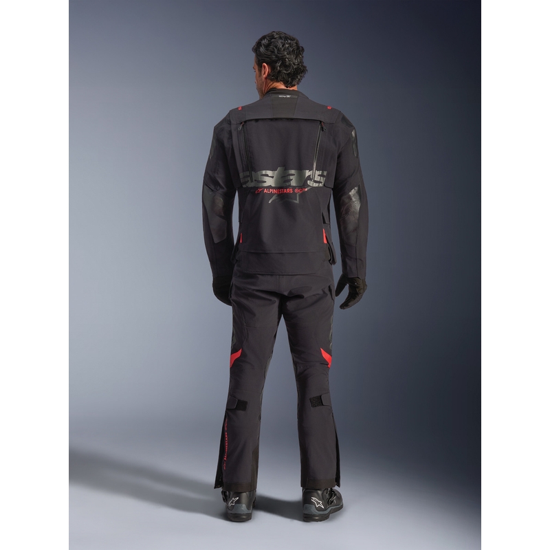 Alpinestars Halo PRO Drystar XF motorcykeljakke sort-mørkegrå-rød