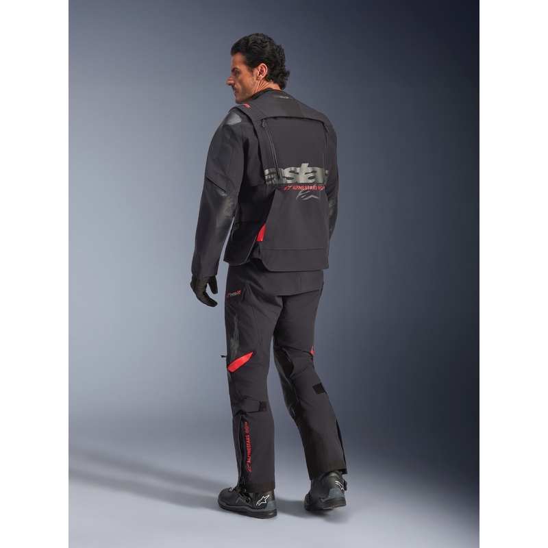 Alpinestars Halo PRO Drystar XF motorcykeljakke sort-mørkegrå-rød