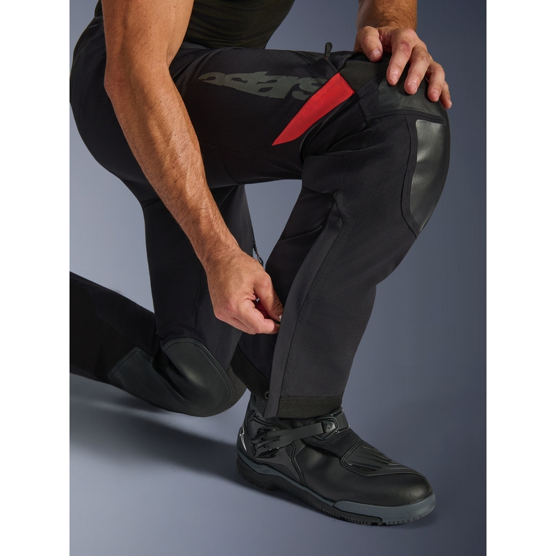 Alpinestars Halo PRO Drystar XF motorcykelbukser sort-mørkegrå-rød