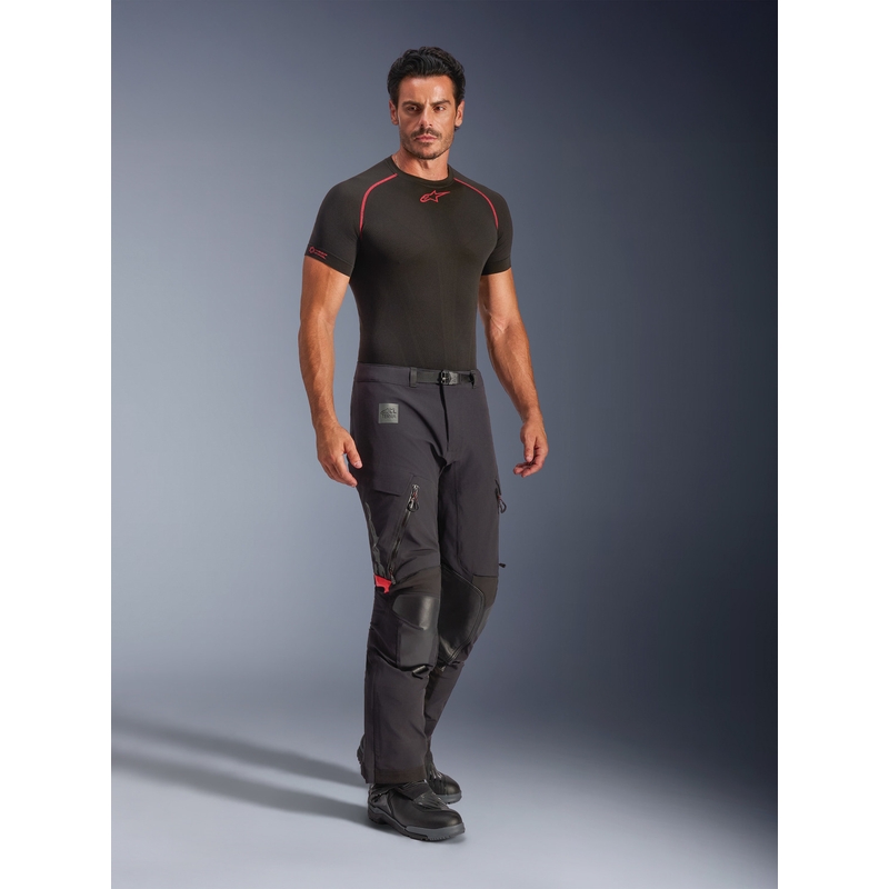 Alpinestars Halo PRO Drystar XF motorcykelbukser sort-mørkegrå-rød