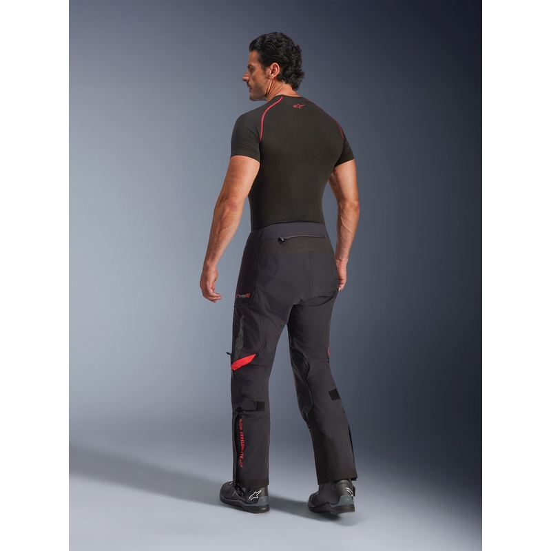 Alpinestars Halo PRO Drystar XF motorcykelbukser sort-mørkegrå-rød
