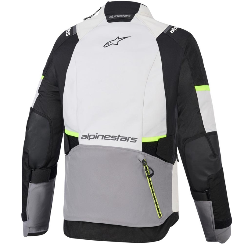 Motorcykeljakke Alpinestars Stella Andes V4 Drystar Dame, Mørkegrå-Lysegrå-Sort-Fluo Gul