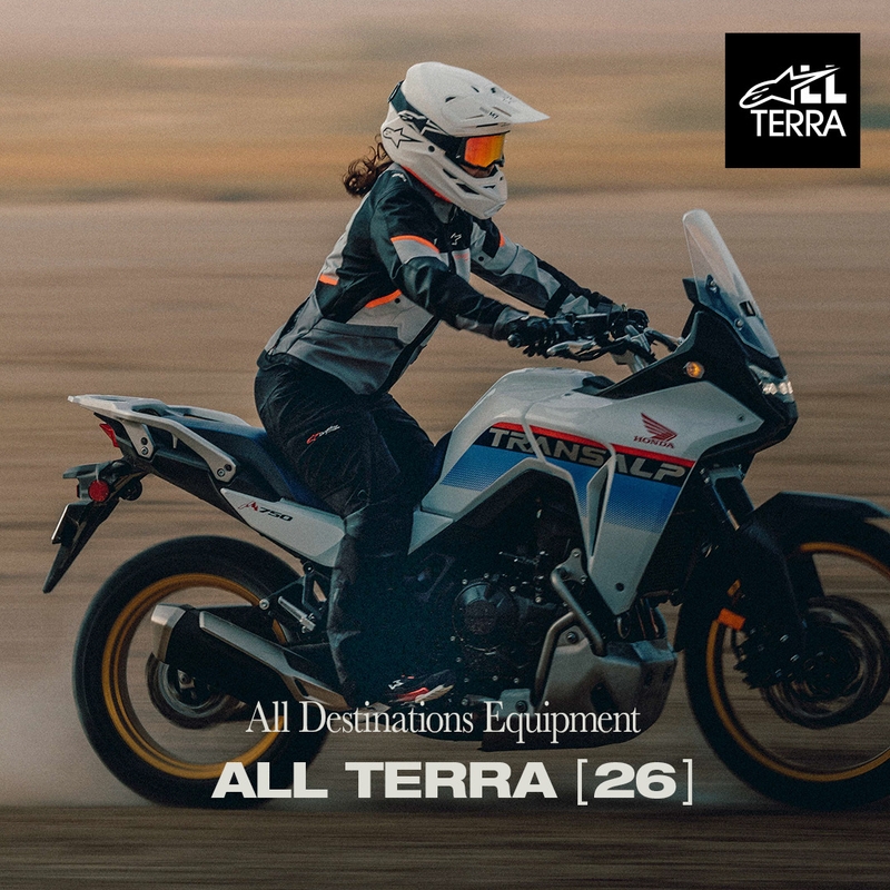 Motorcykeljakke Alpinestars Stella Andes V4 Drystar Dame, Mørkegrå-Lysegrå-Sort-Rød