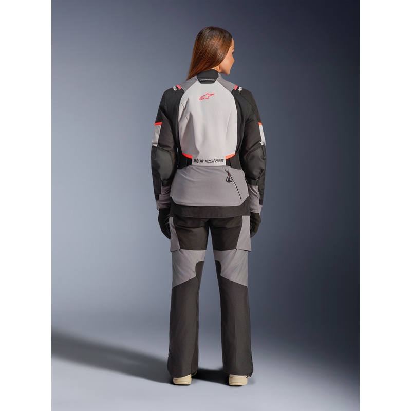 Motorcykeljakke Alpinestars Stella Andes V4 Drystar Dame, Mørkegrå-Lysegrå-Sort-Rød