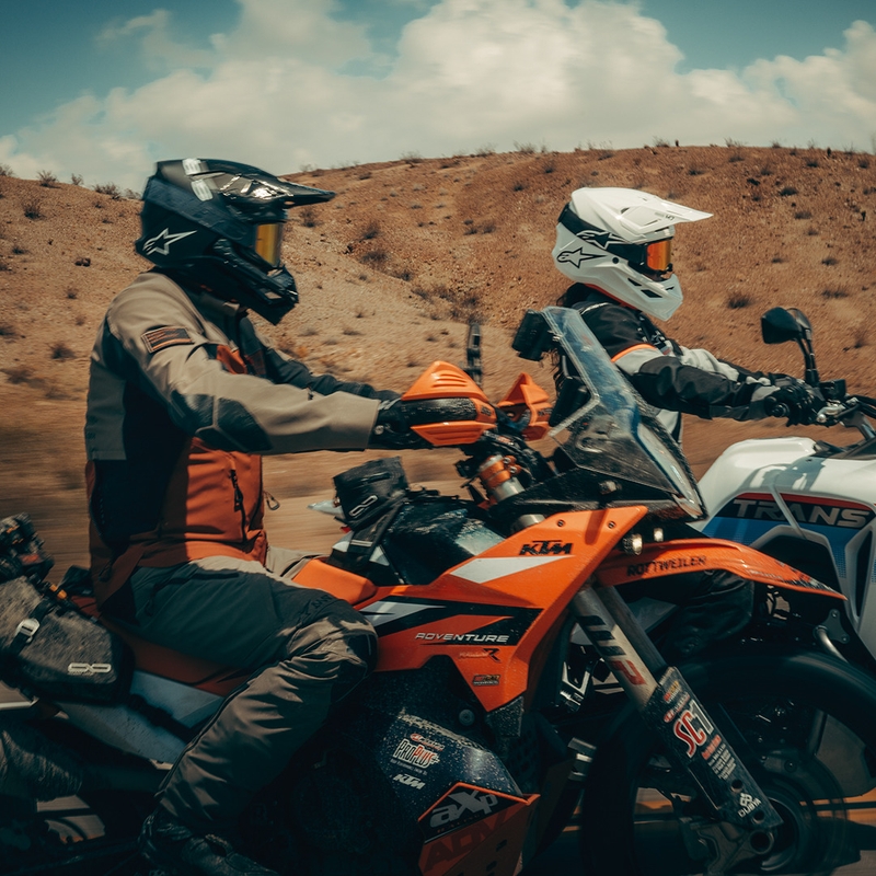 Alpinestars Andes V4 Drystar motorcykeljakke lysbrun-mørk orange-sort