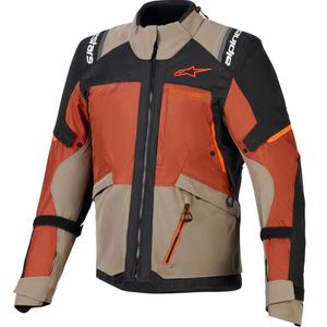 Alpinestars Andes V4 Drystar motorcykeljakke lysbrun-mørk orange-sort